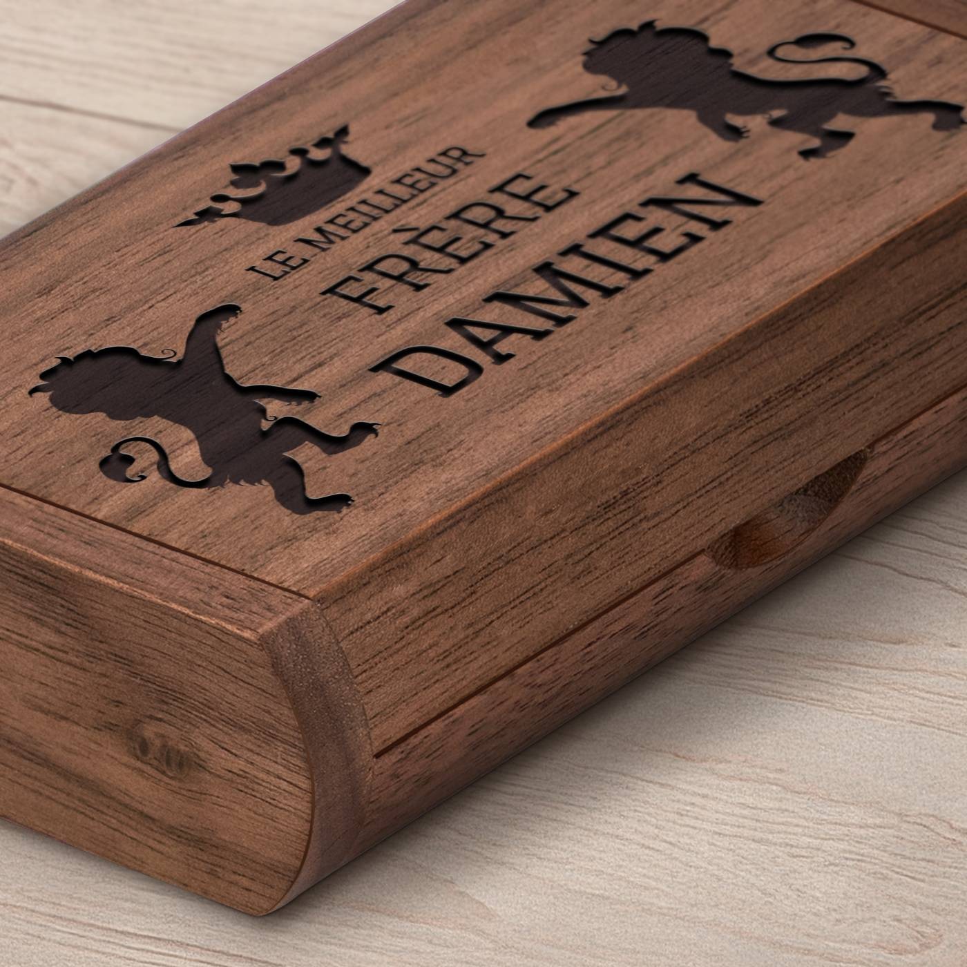 Unidad USB personalizada de madera de Murrano de 64 GB con caja magnética
