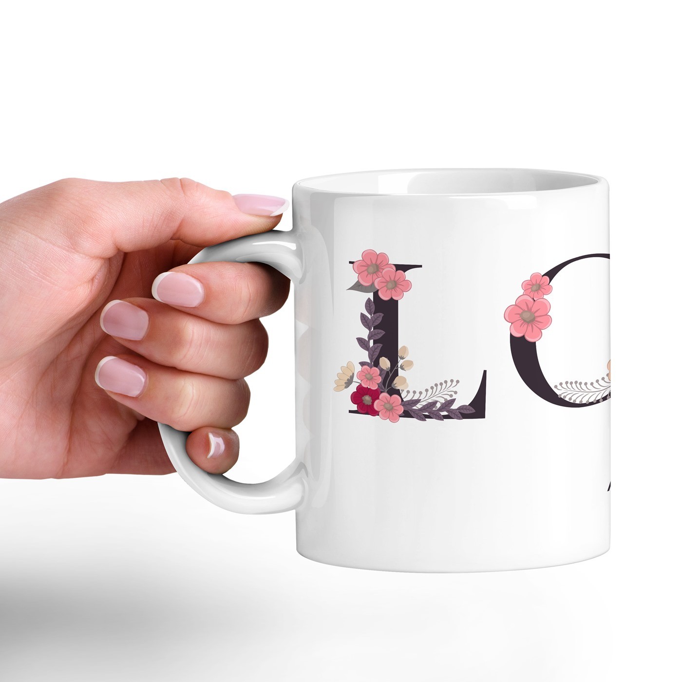 Taza de cerámica blanca Murrano con impresión personalizada para el aniversario de la abuela
