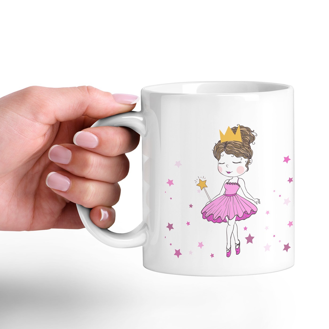 Mug de cerámica blanca Murrano con impresión para el cumpleaños de una niña