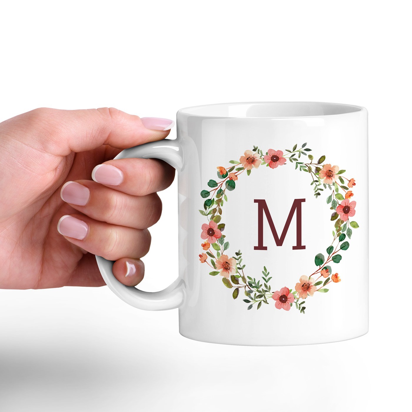 Mug de cerámica blanca Murrano con impresión personalizada para el aniversario de una mujer