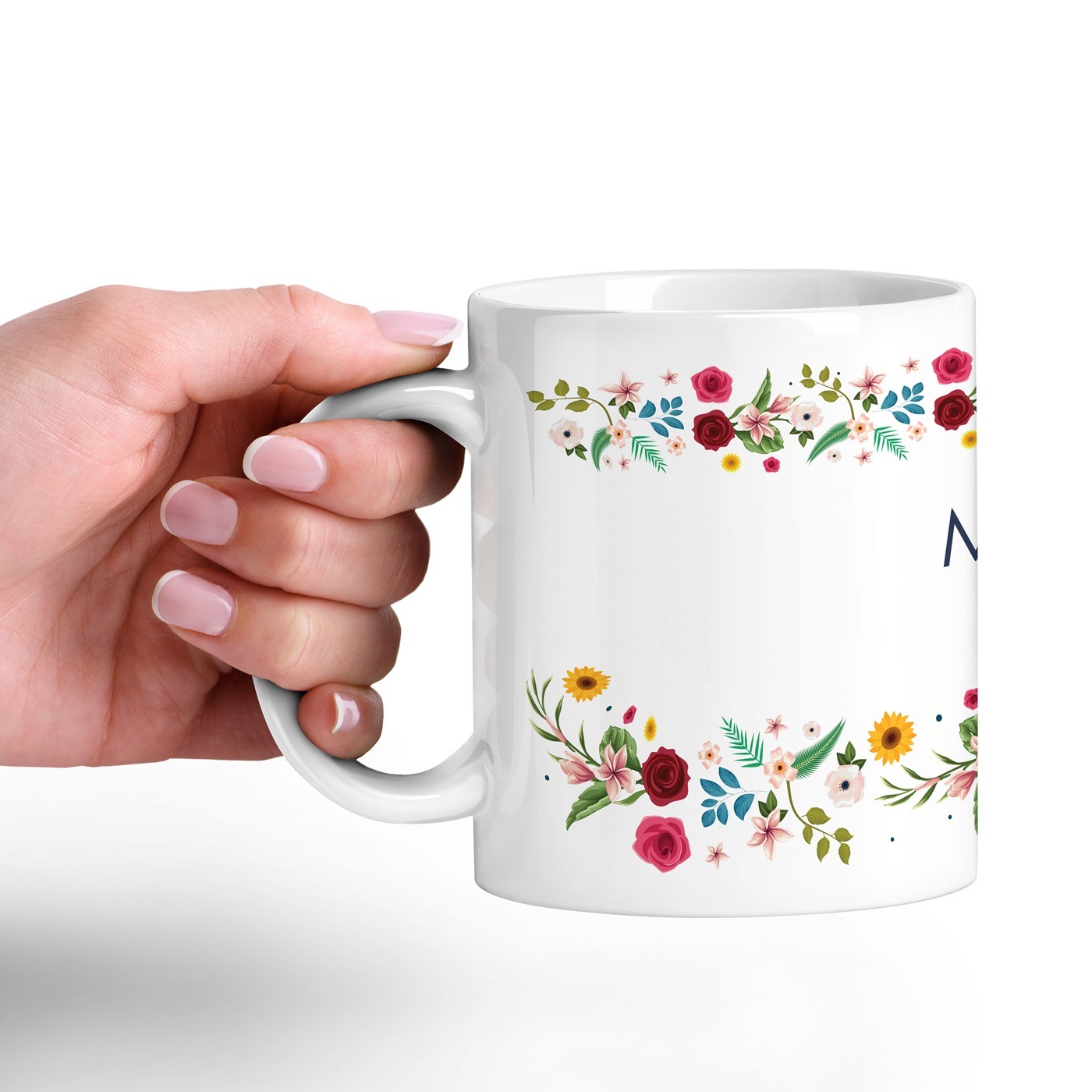 Mug de cerámica Murrano con impresión personalizada para mejor amiga, gracias