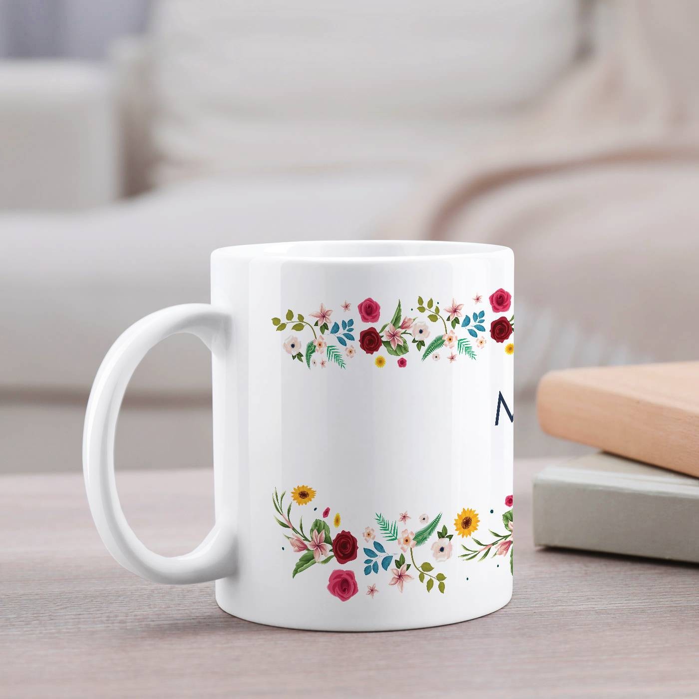 Mug de cerámica Murrano con impresión personalizada para mejor amiga, gracias