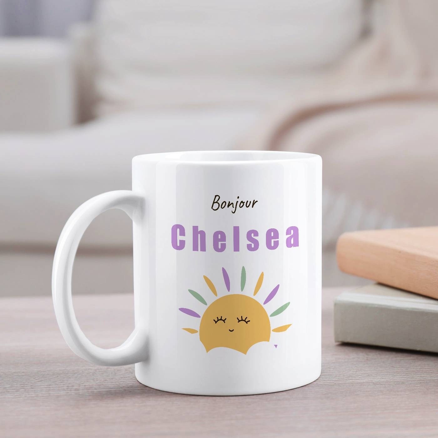 Mug de cerámica Murrano con impresión personalizada - ¡Que tengas un buen día, mujer!