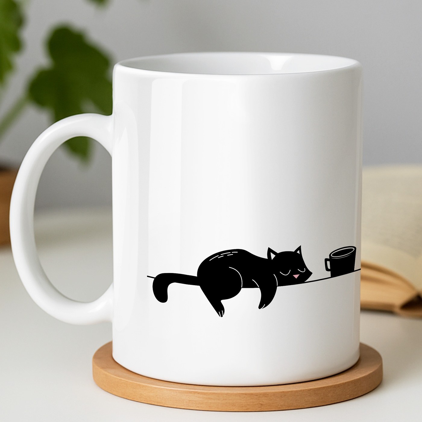 Mug de cerámica con impresión de gatos de Murrano para mujer