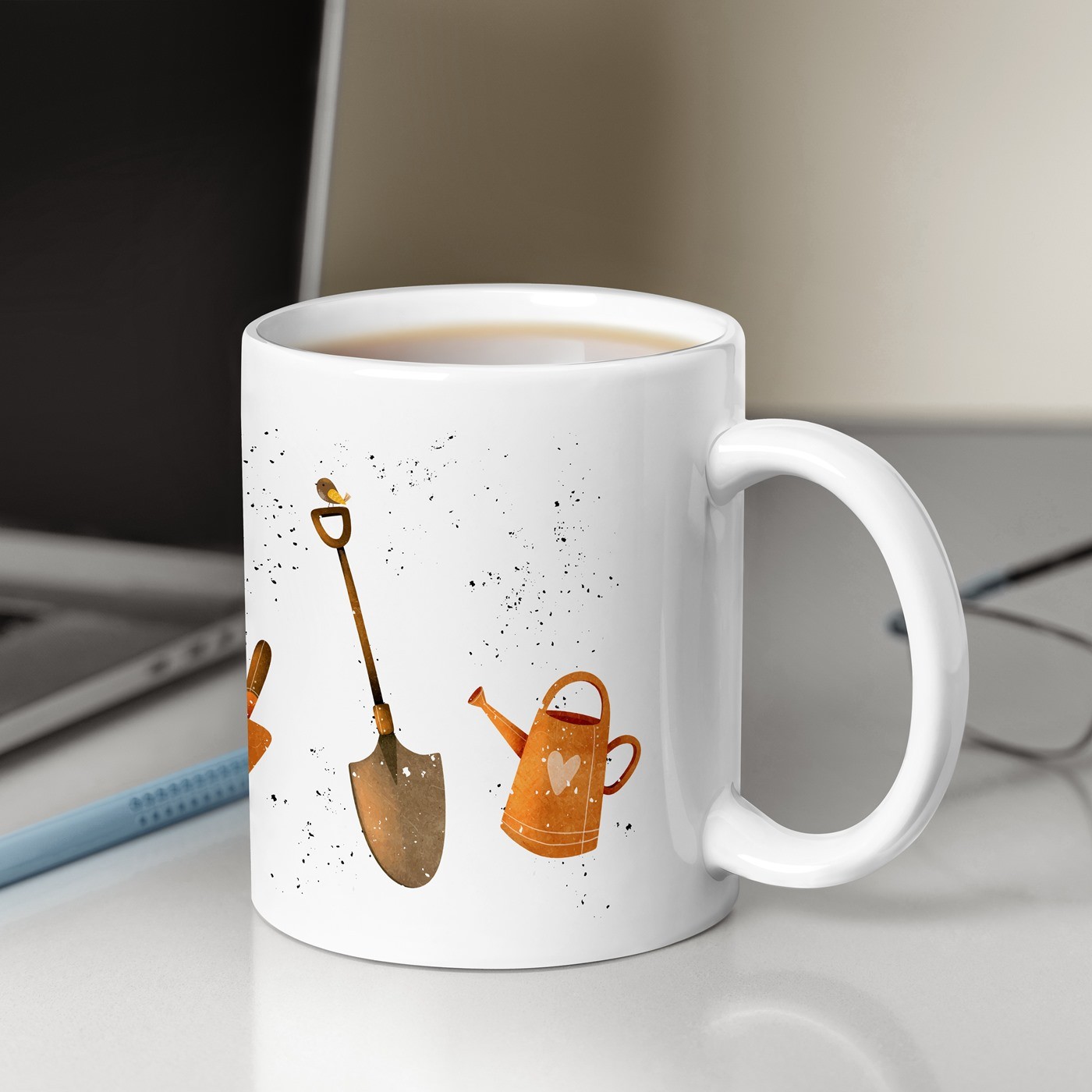 Mug de cerámica Murrano con impresión para el abuelo jardinero