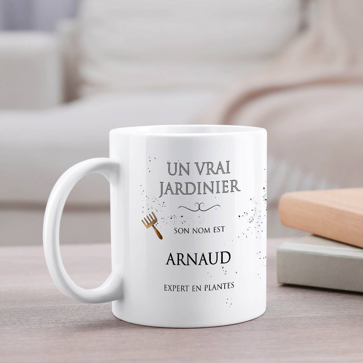 Mug de cerámica Murrano con impresión para el abuelo jardinero