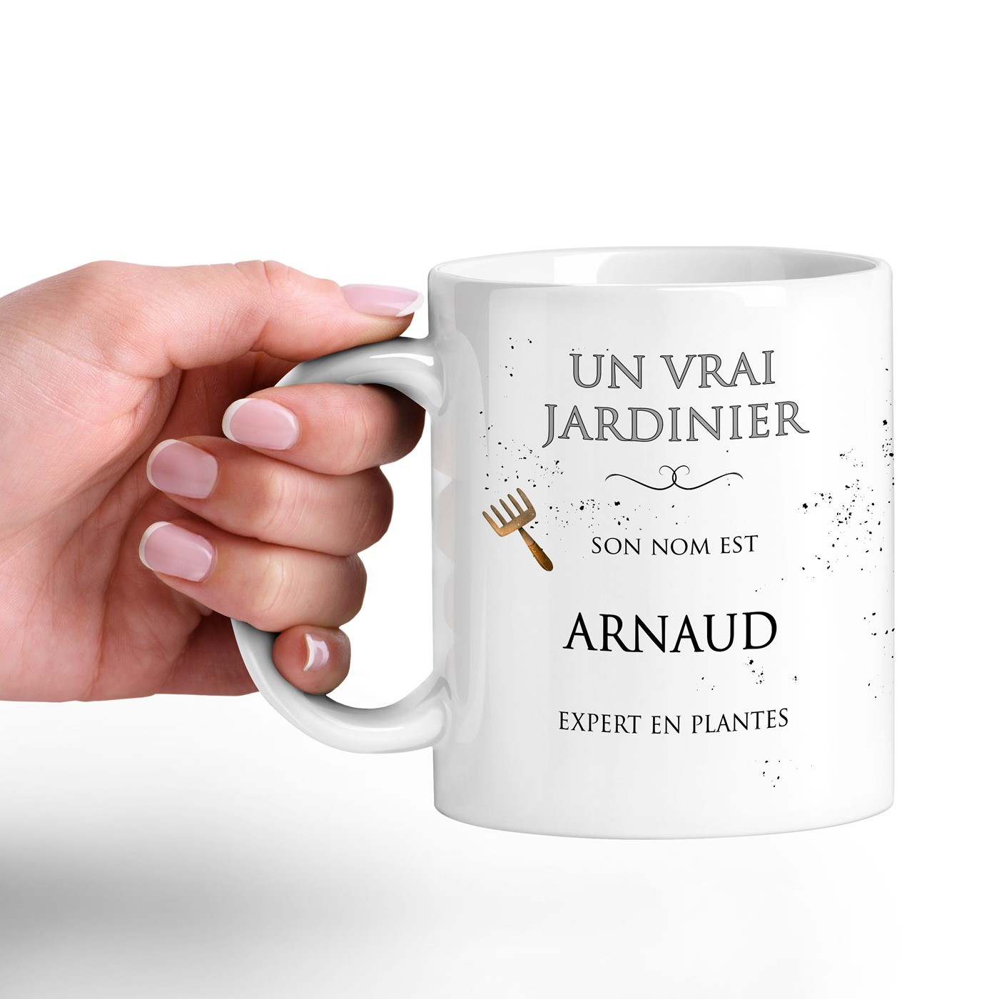 Mug de cerámica Murrano con impresión para el abuelo jardinero
