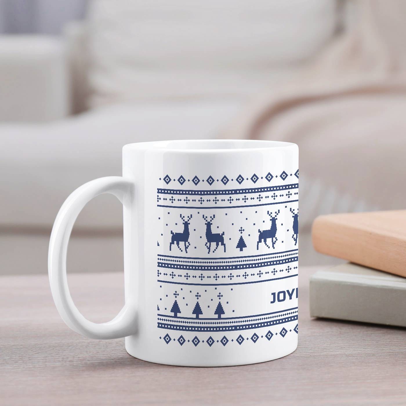 Taza de cerámica Murrano personalizada para mujer - Navidad