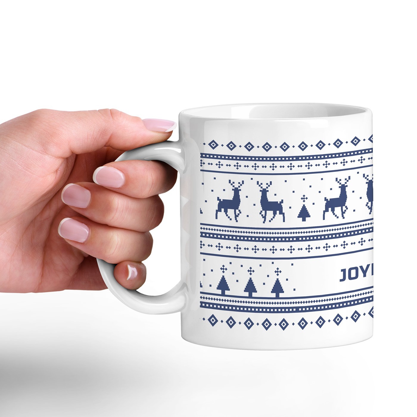 Taza de cerámica Murrano personalizada para mujer - Navidad