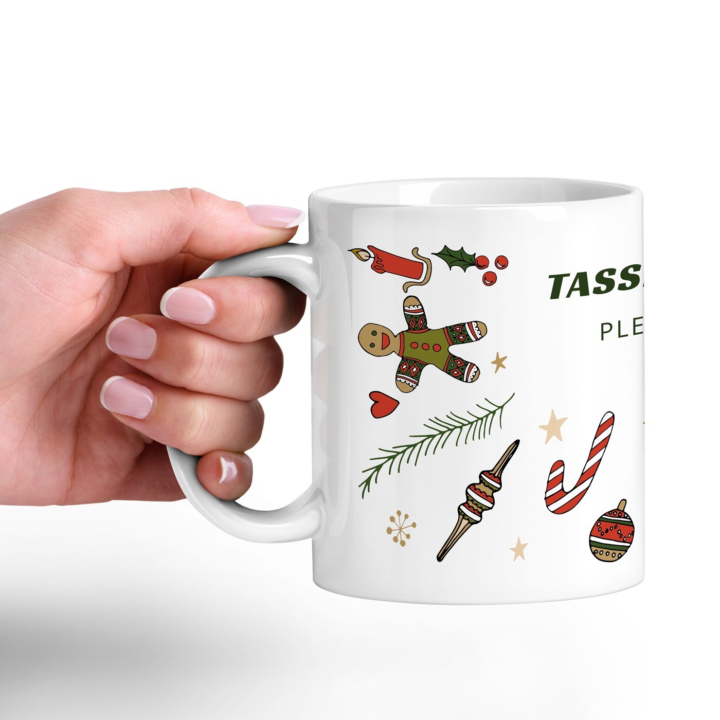Taza de cerámica Murrano personalizada para mujer - Esposa, Navidad