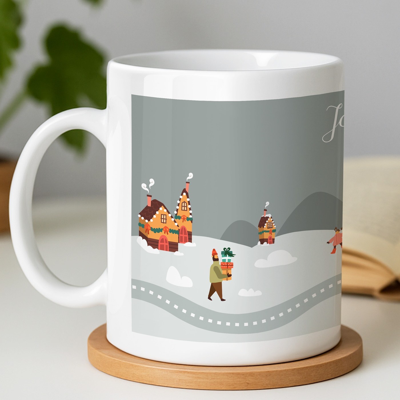 Mug de cerámica Murrano con impresión de San Nicolás para hombres o mujeres