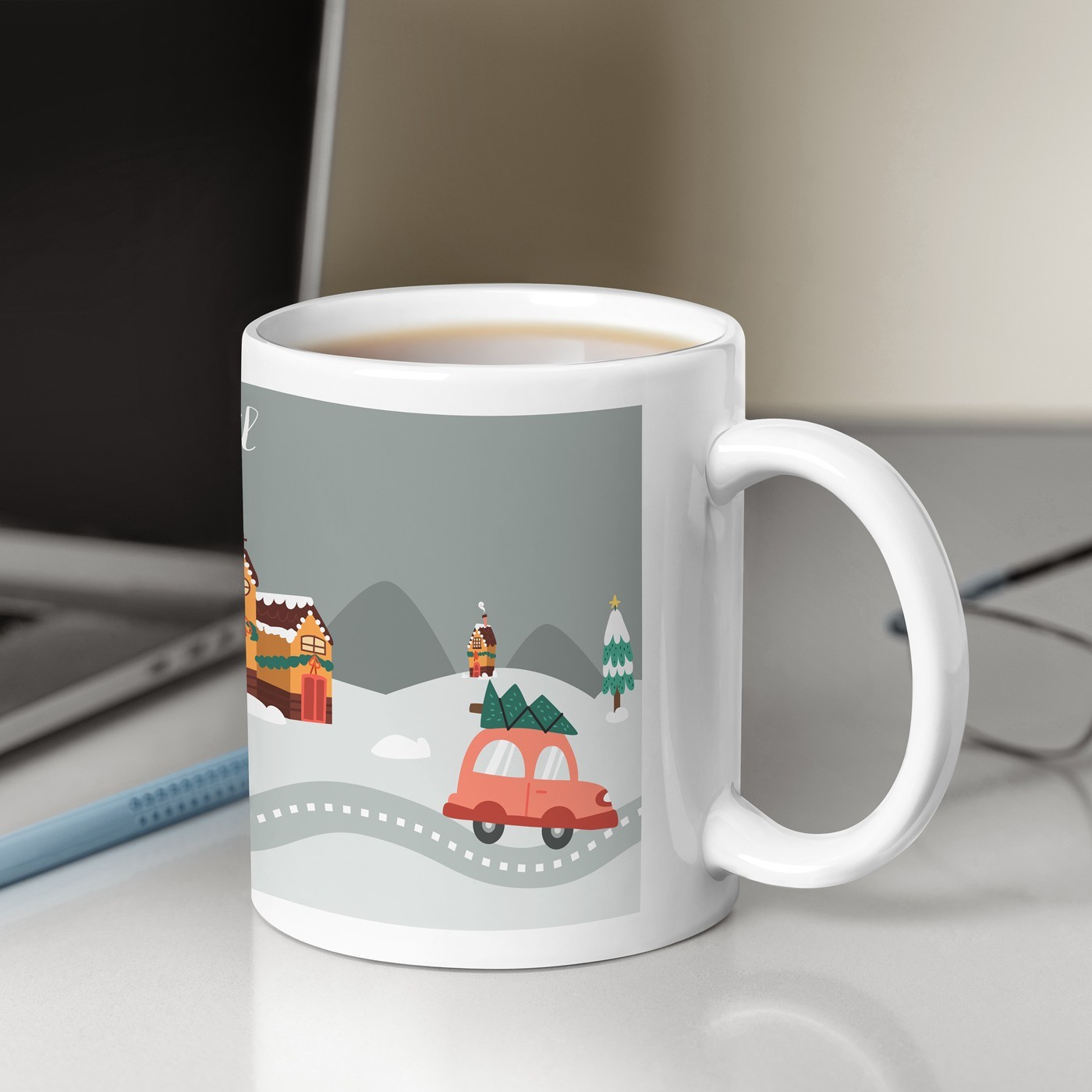 Mug de cerámica Murrano con impresión de San Nicolás para hombres o mujeres
