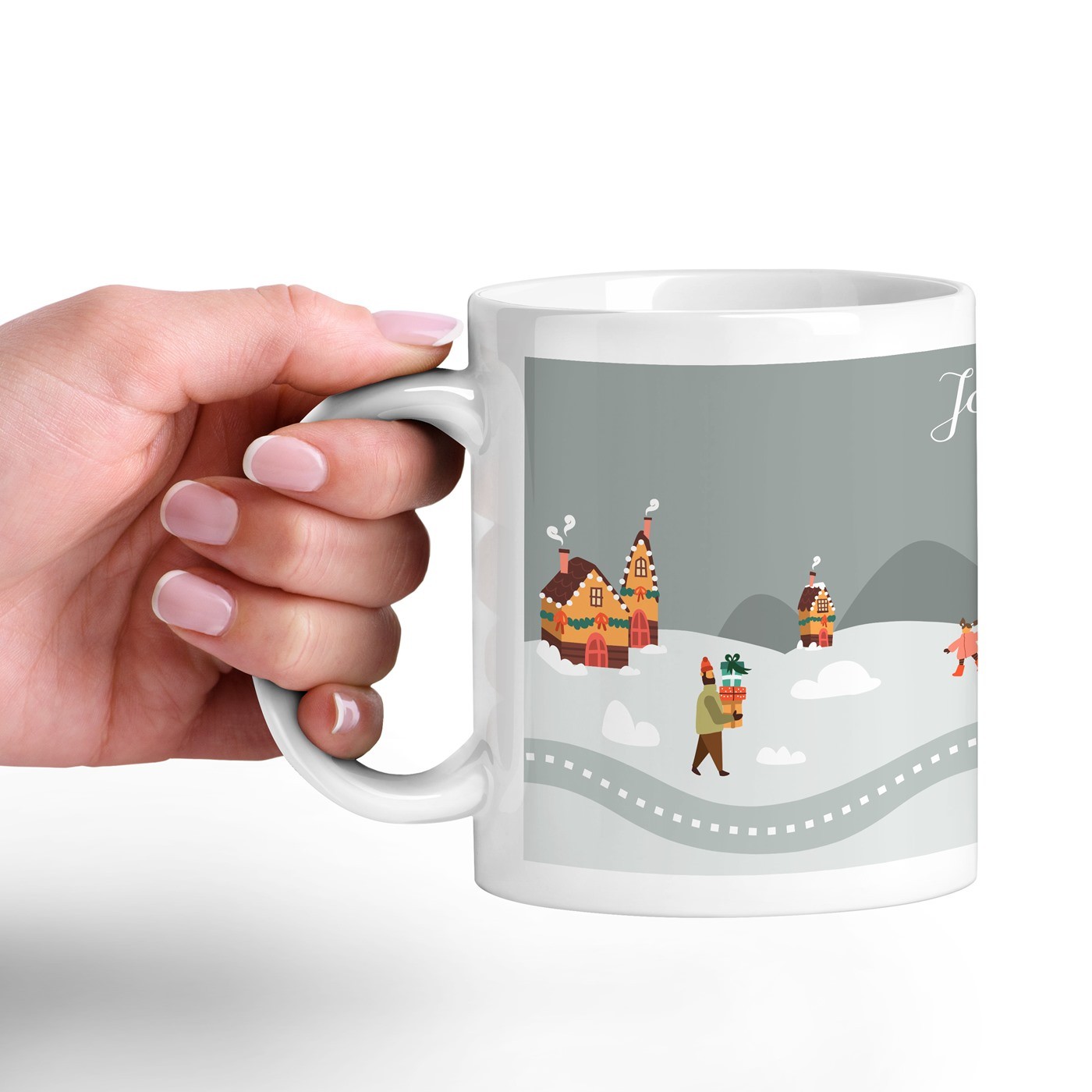 Mug de cerámica Murrano con impresión de San Nicolás para hombres o mujeres
