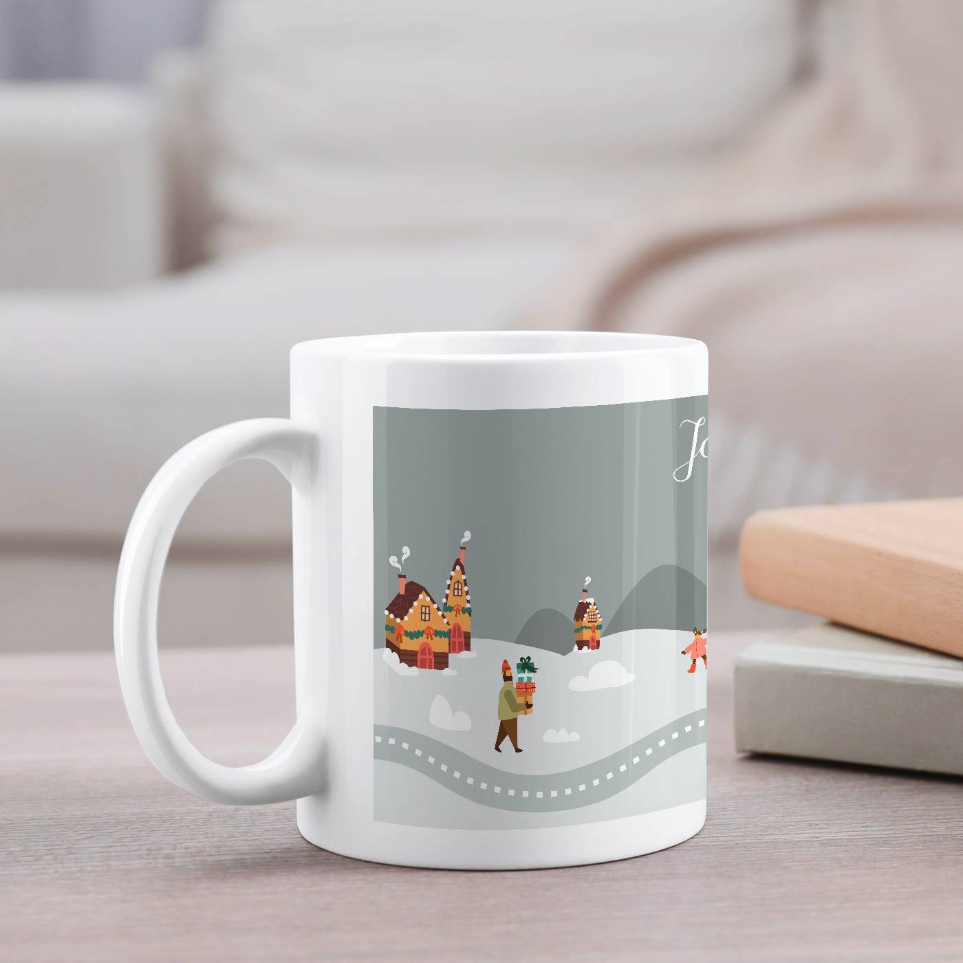 Mug de cerámica Murrano con impresión de San Nicolás para hombres o mujeres