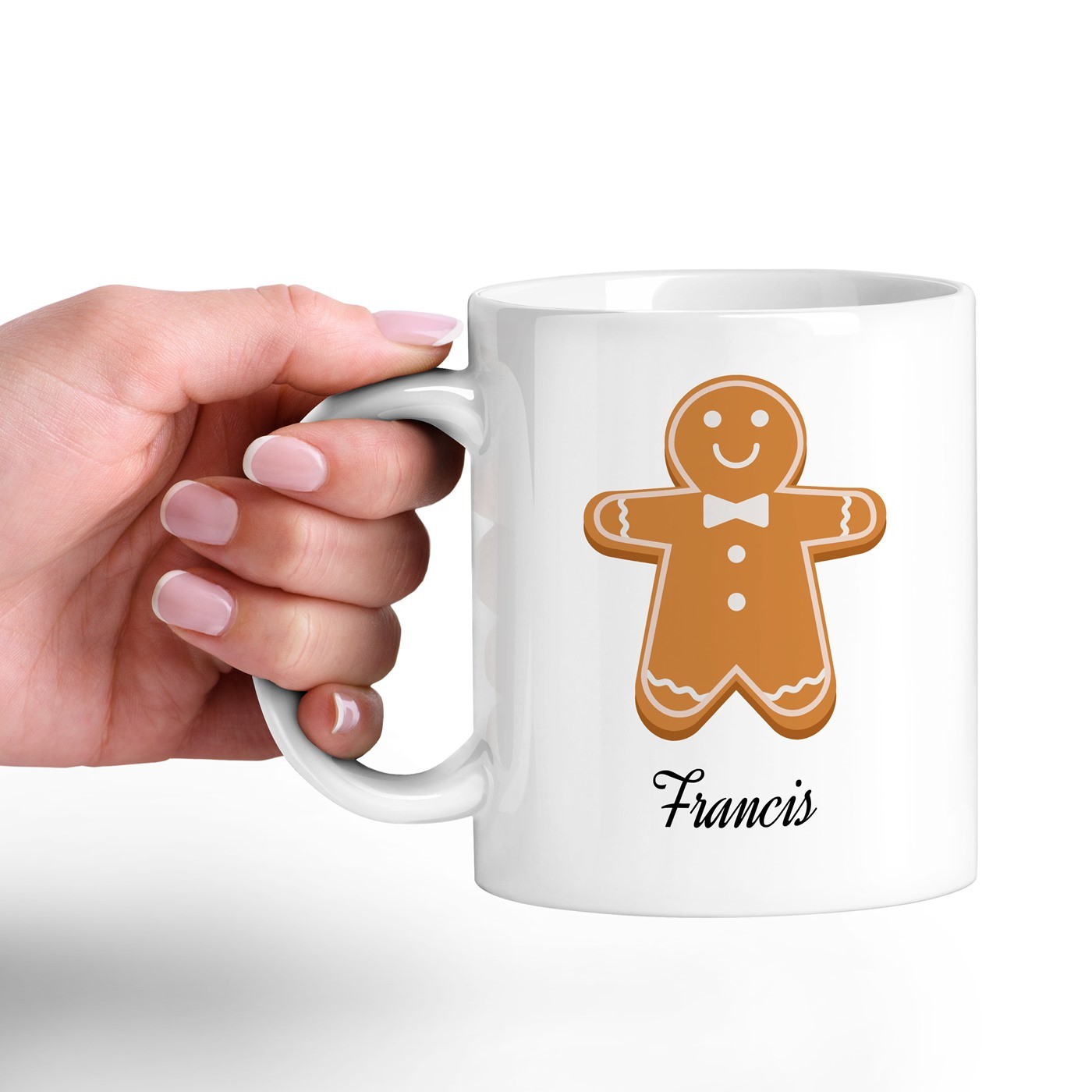 Murrano Ceramic Mug with Spice Bread Christmas Print for Men