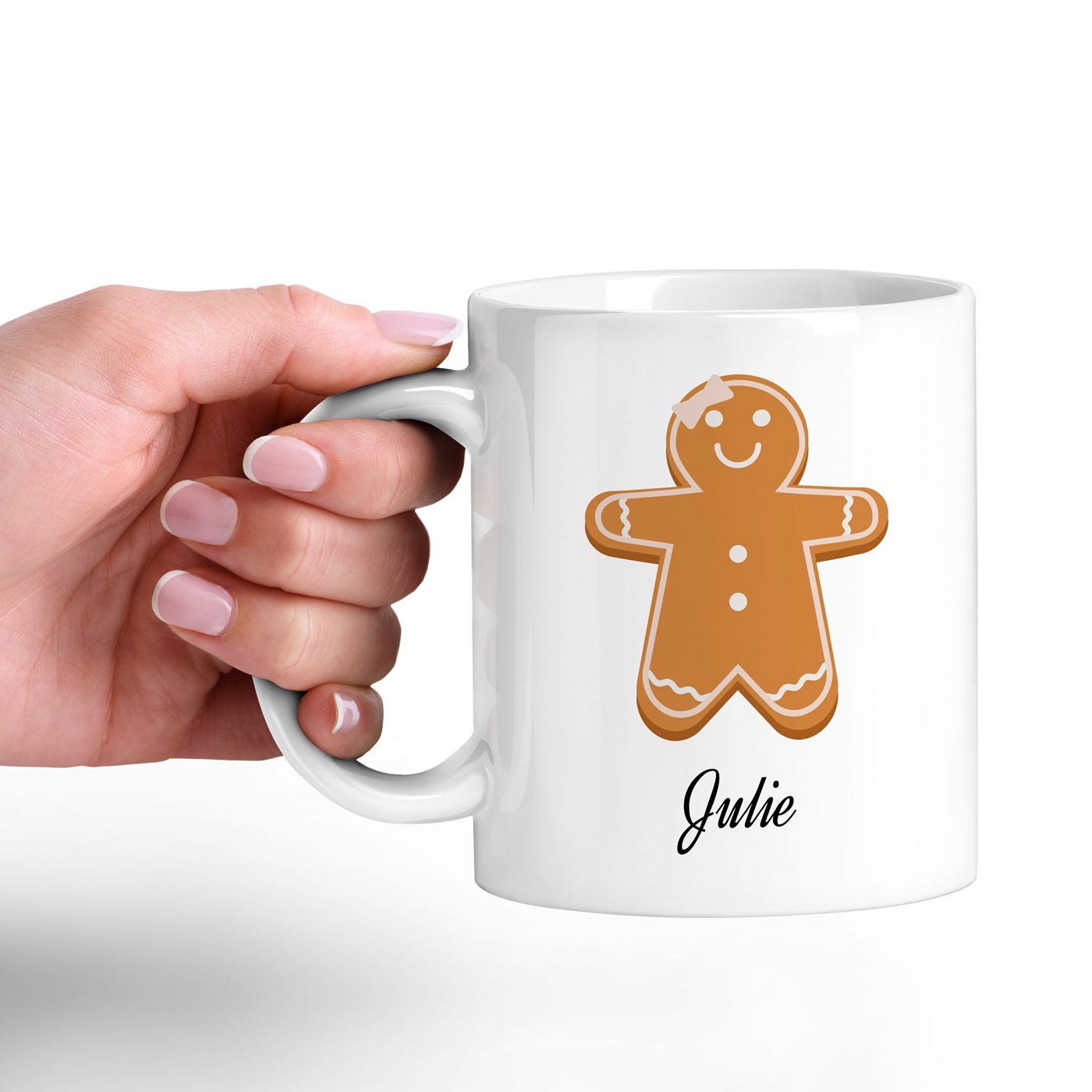 Mug de cerámica Murrano con impresión de pastel de especias San Nicolás para ella