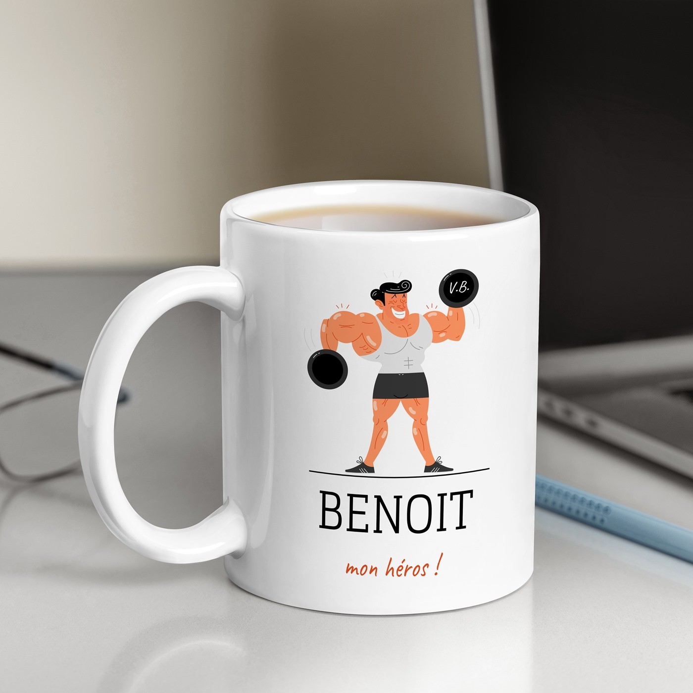 Mug de cerámica Murrano personalizado para él - Regalo de cumpleaños