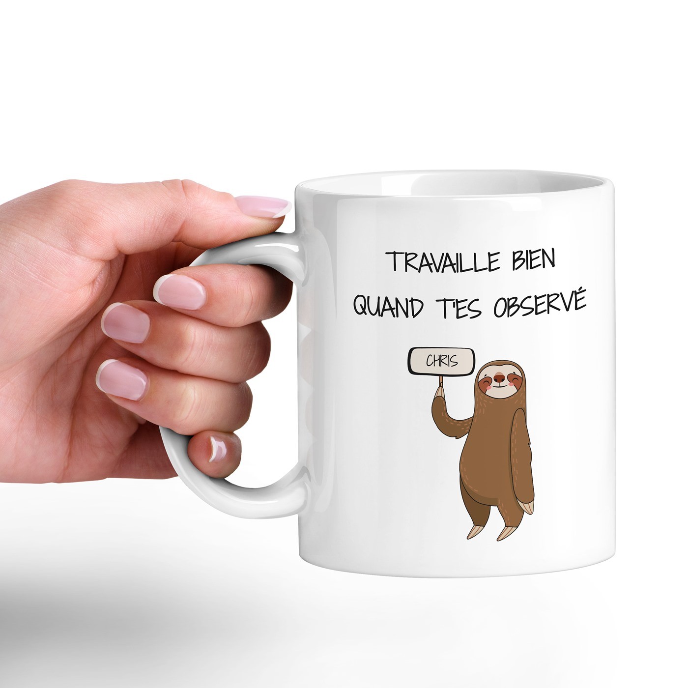 Murrano Ceramic White Mug with Print for Workmate