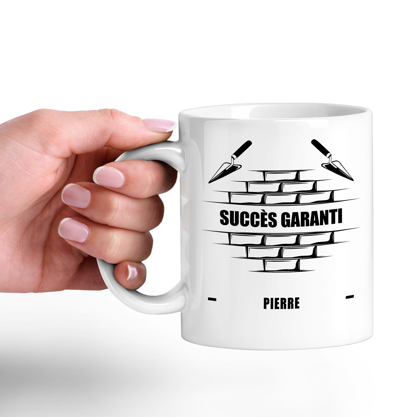 Mug de cerámica blanco Murrano con impresión para padre construcción