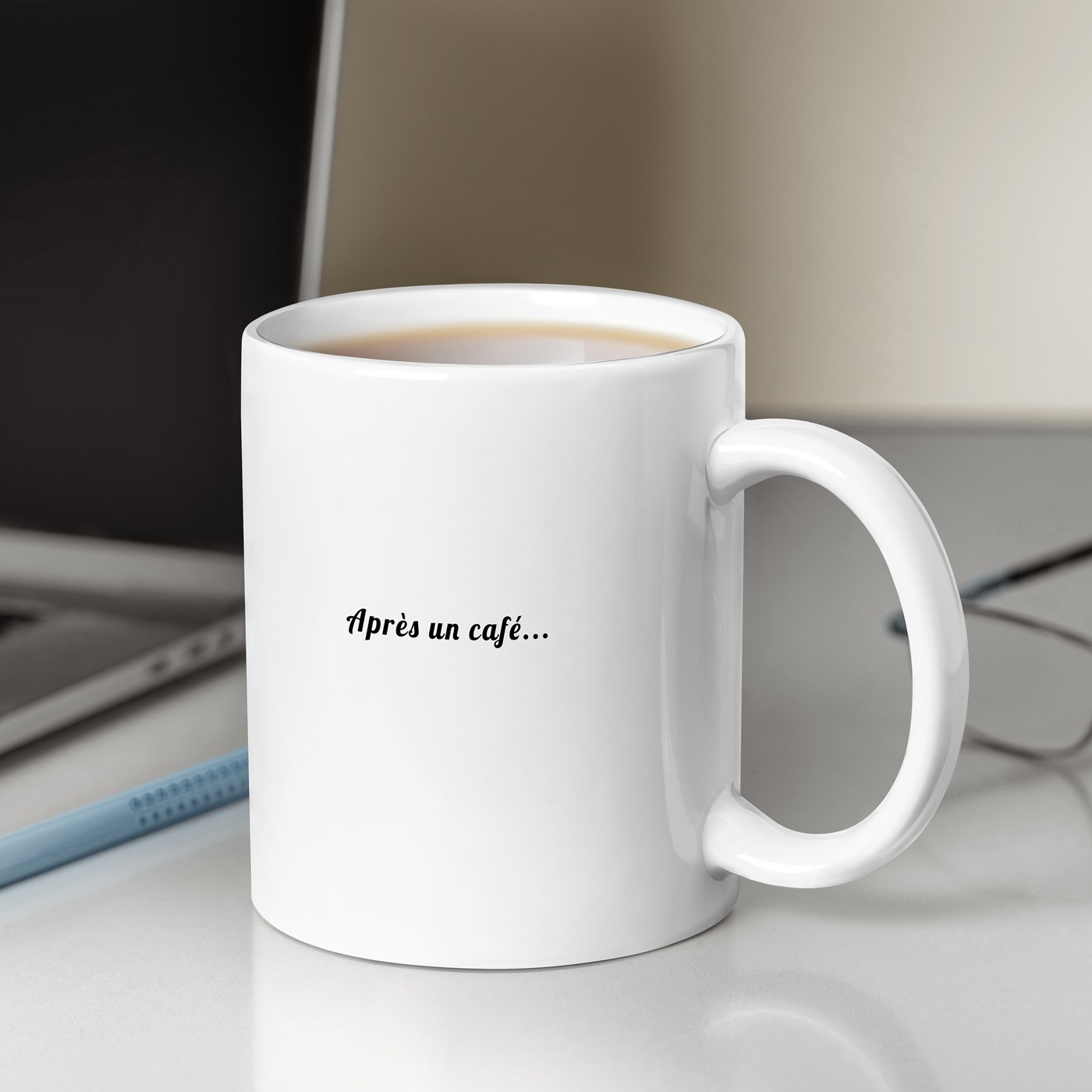Mug de cerámica blanco Murrano con impresión para padre construcción