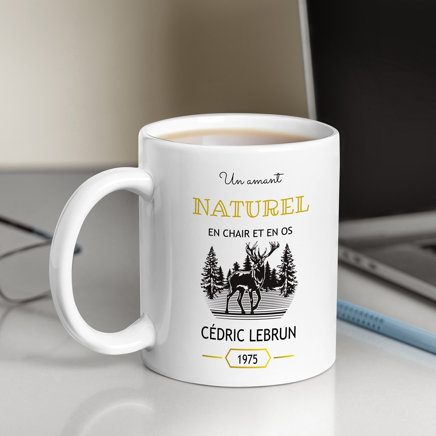 Mug de cerámica Murrano con impresión para la fiesta de solteril masculino