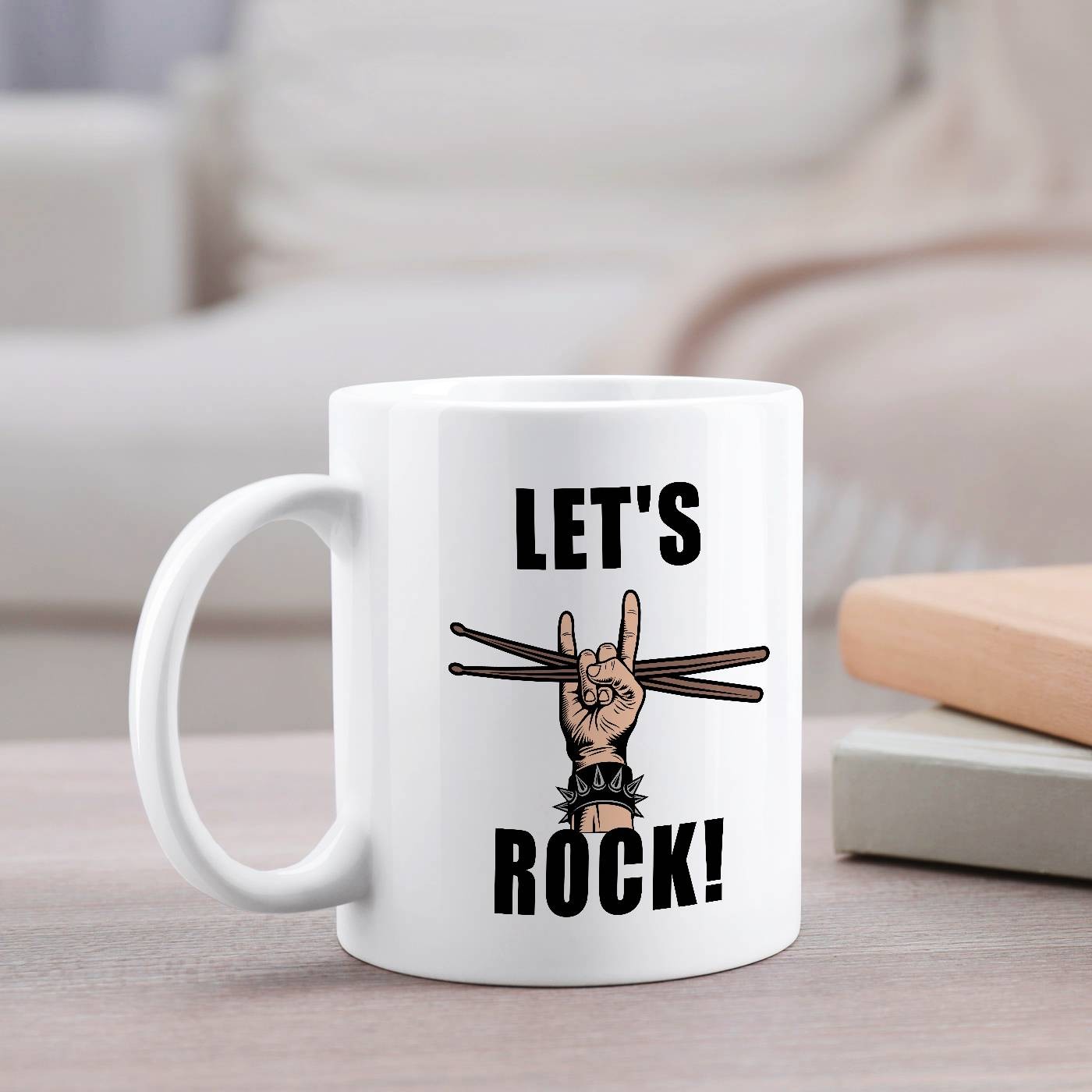 Taza de cerámica Murrano con impresión de músico para hombres