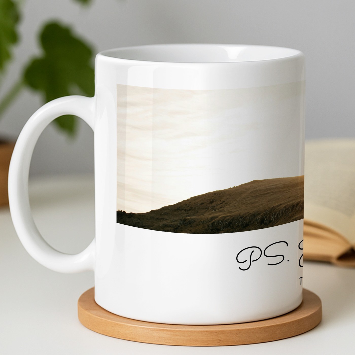 Mug de cerámica blanca Murrano con foto para regalo de aniversario o bodas