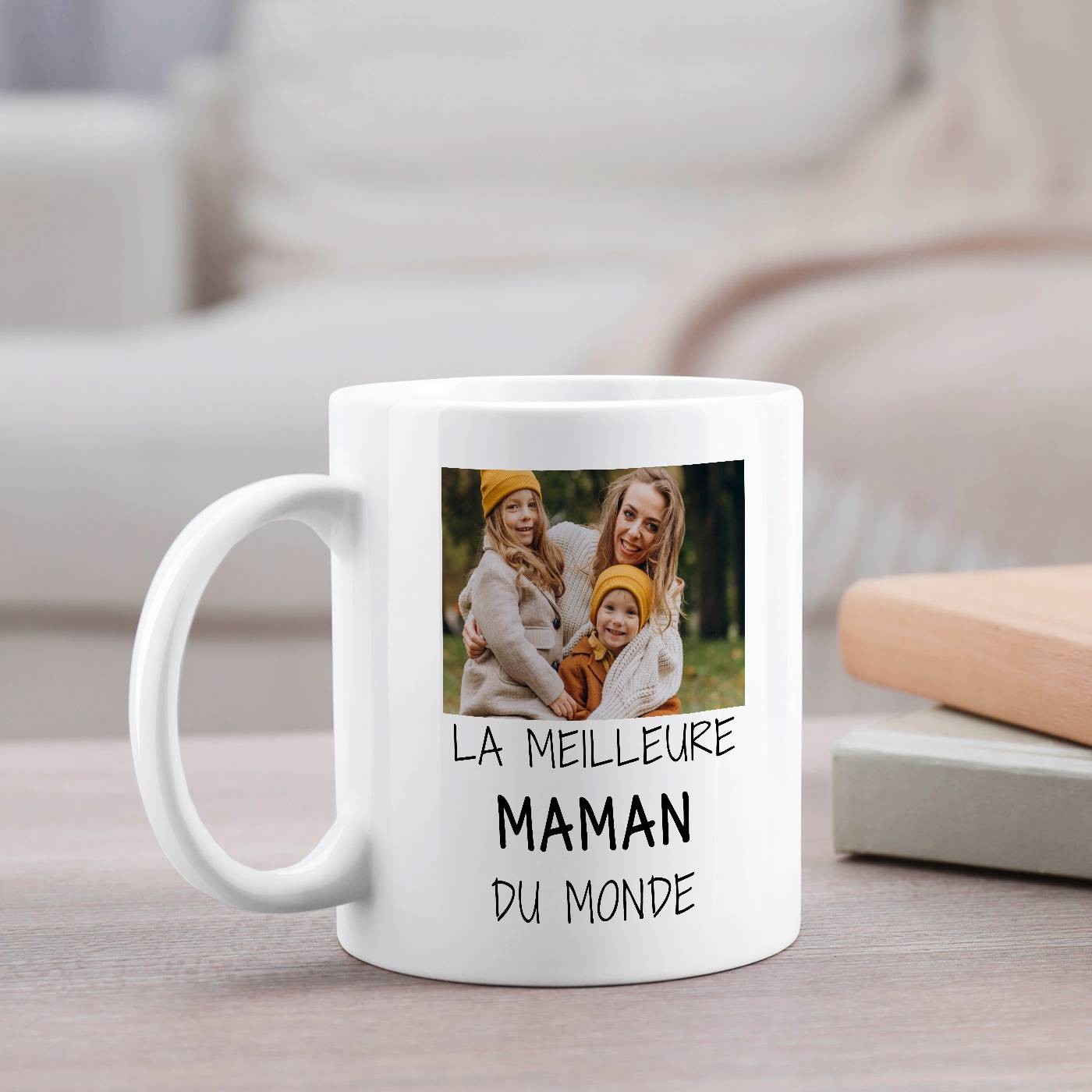 Murrano Ceramic White Mug with Photo for Mom's Birthday
