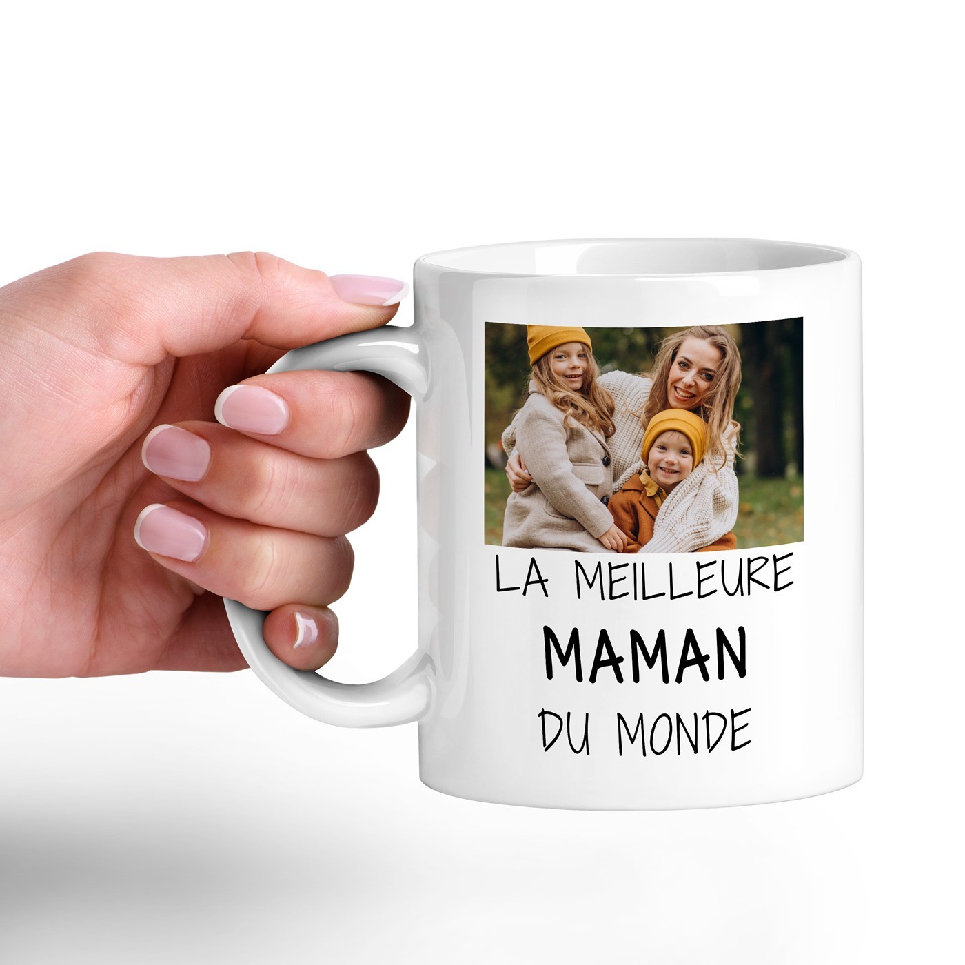 Murrano Ceramic White Mug with Photo for Mom's Birthday