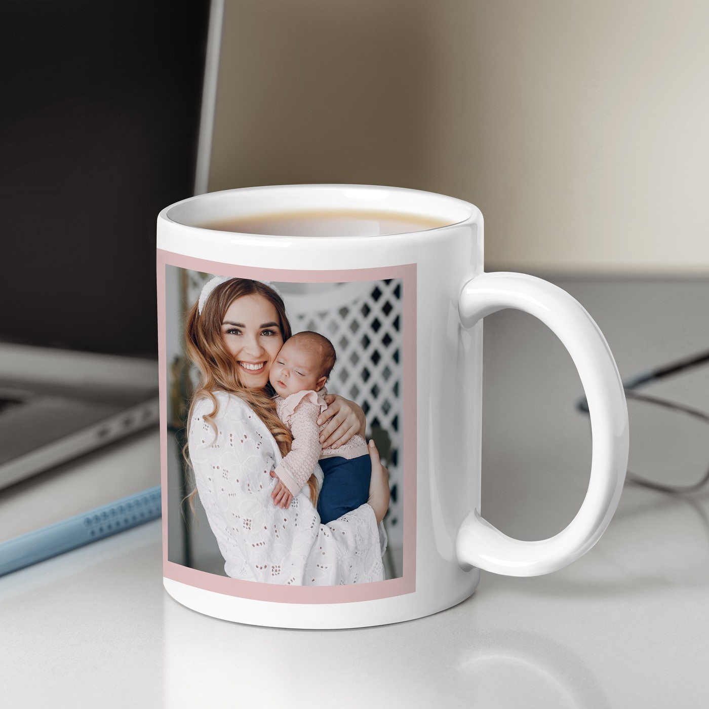 Murrano Ceramic Mug with Photo for First Mother's Day