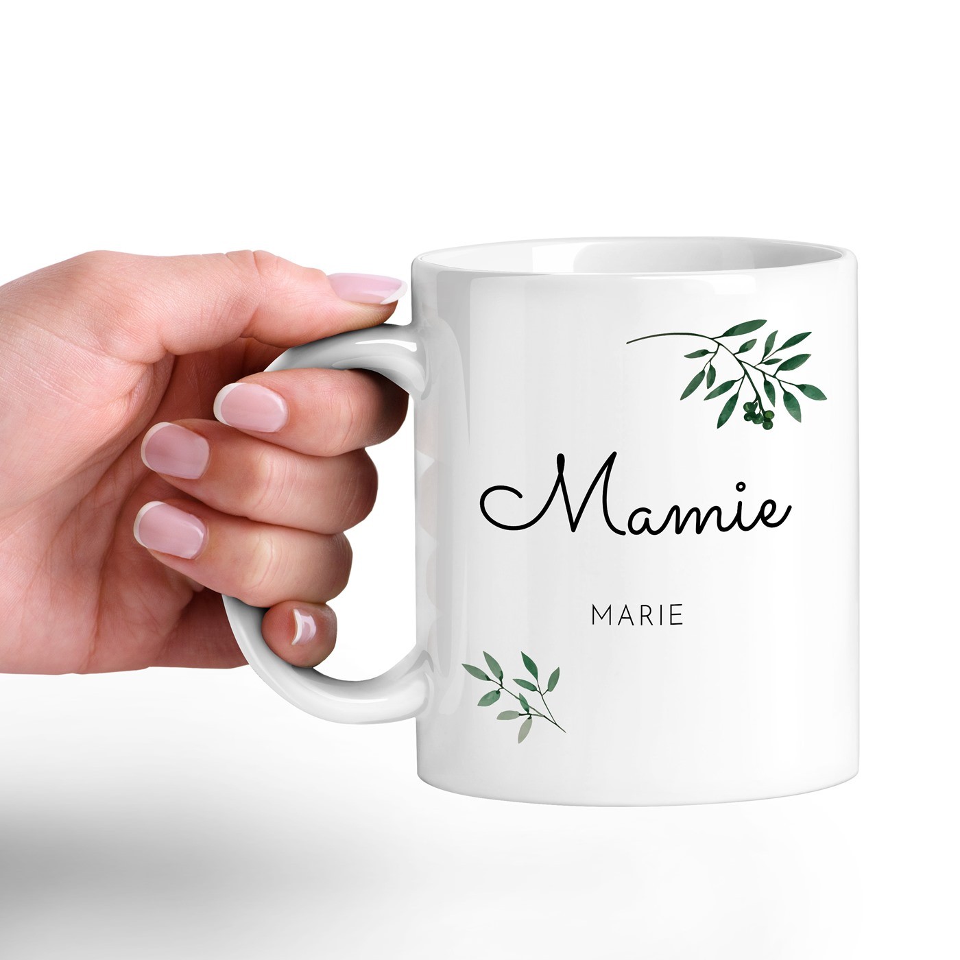 Murrano Ceramic White Mug with Photo for Grandmother's Anniversary