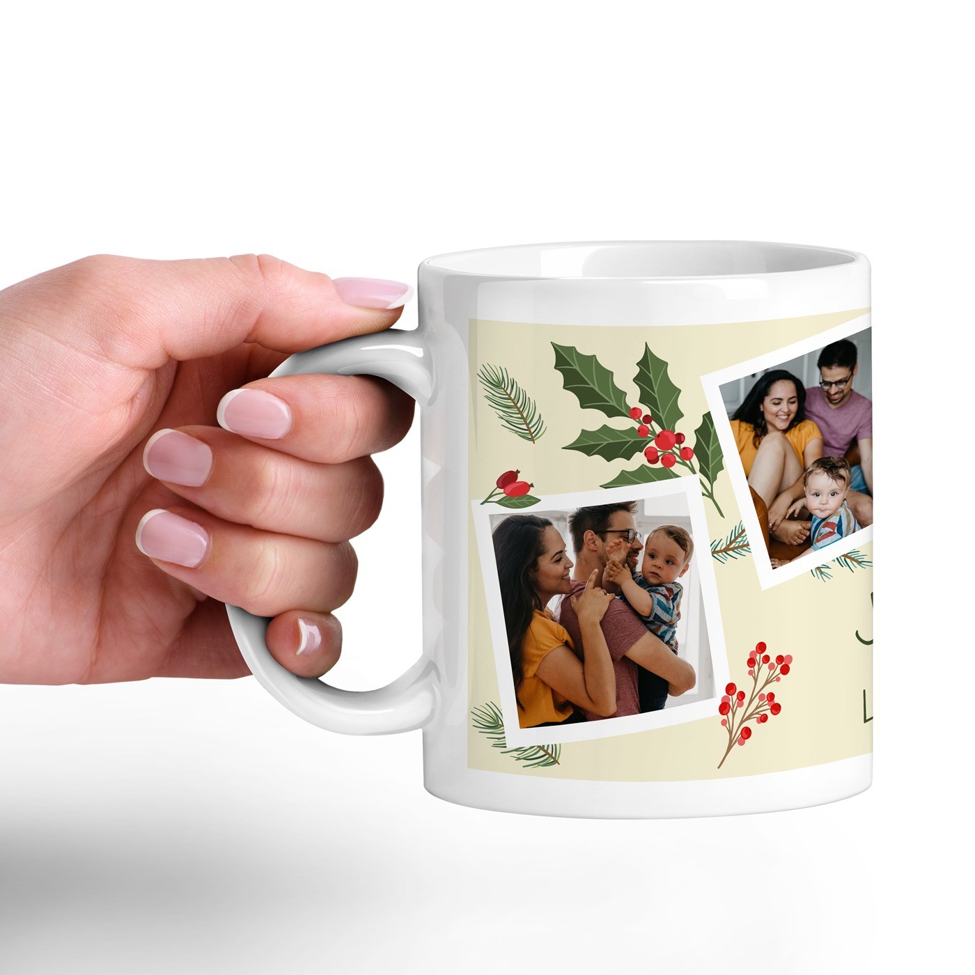 Mug de cerámica personalizado Murrano para pareja Navidad