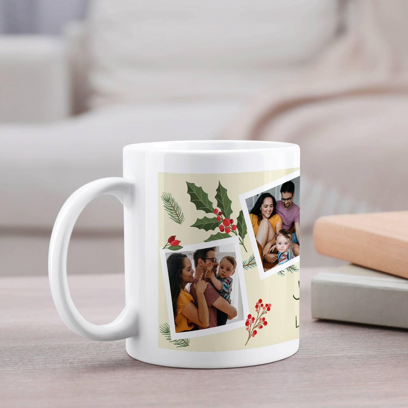 Mug de cerámica personalizado Murrano para pareja Navidad