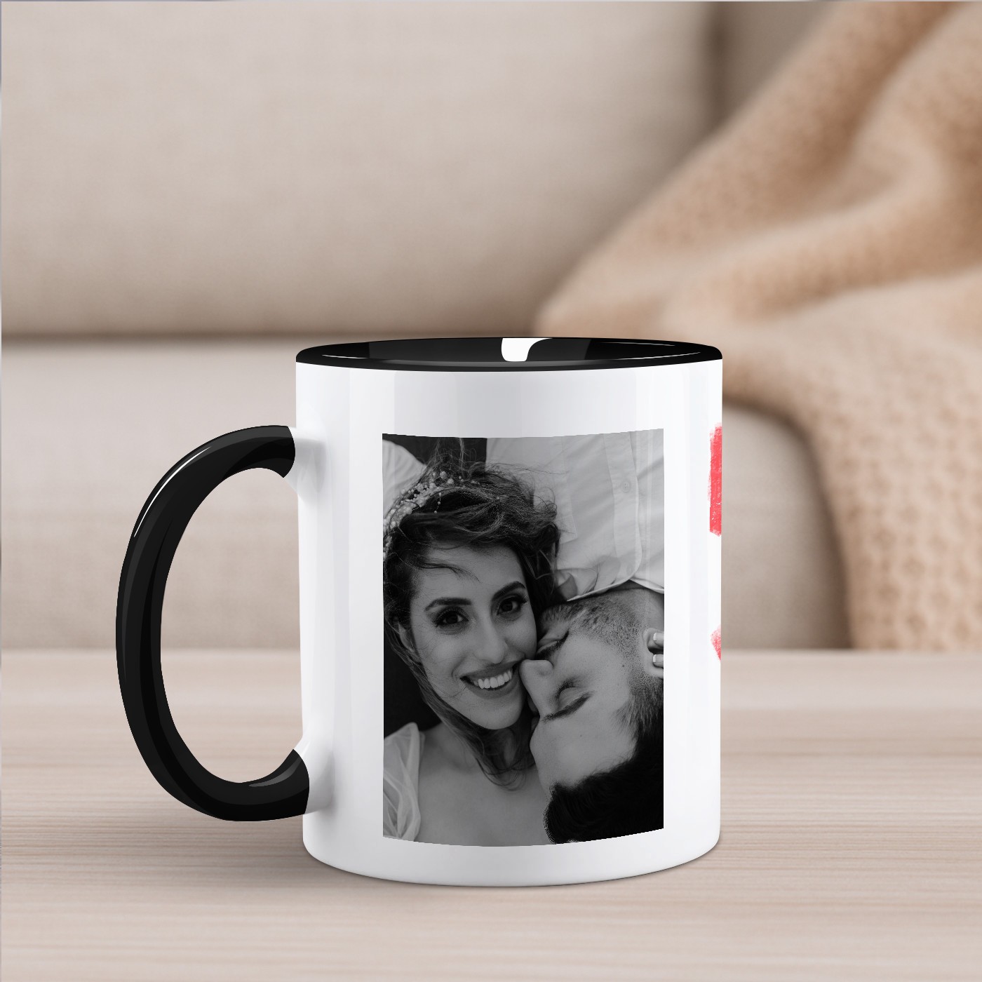 Taza de cerámica personalizada Murrano con foto para esposa - Aniversario de bodas