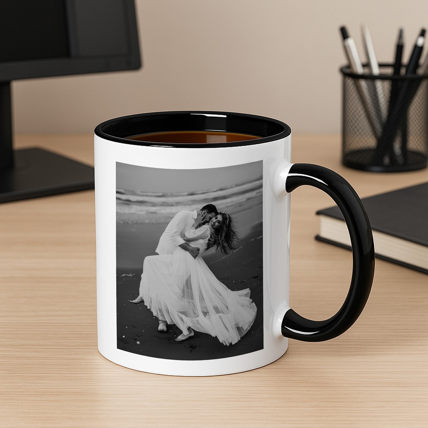 Taza de cerámica personalizada Murrano con foto para esposa - Aniversario de bodas