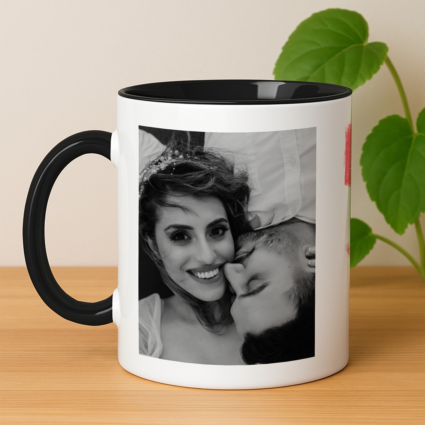 Taza de cerámica personalizada Murrano con foto para esposa - Aniversario de bodas
