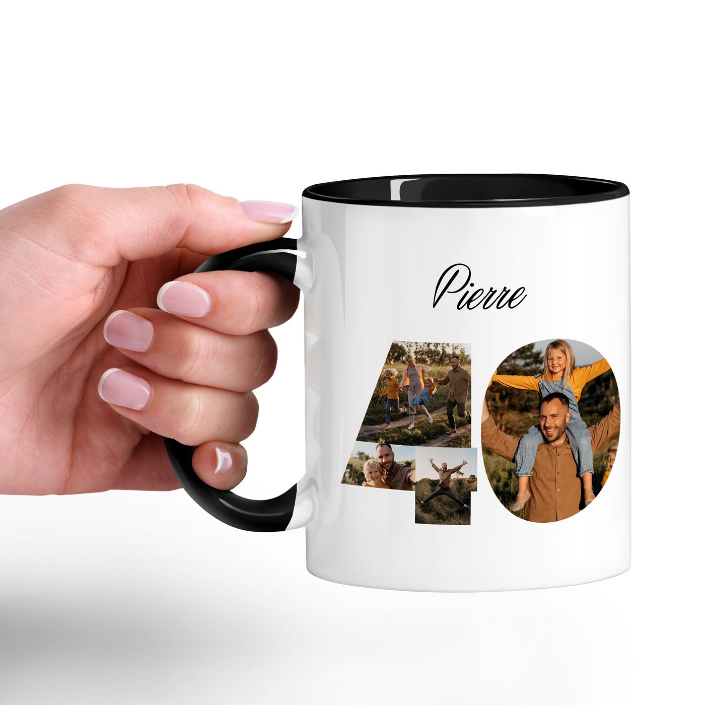 Mug de cerámica personalizado Murrano para el cumpleaños número 40 de mi marido