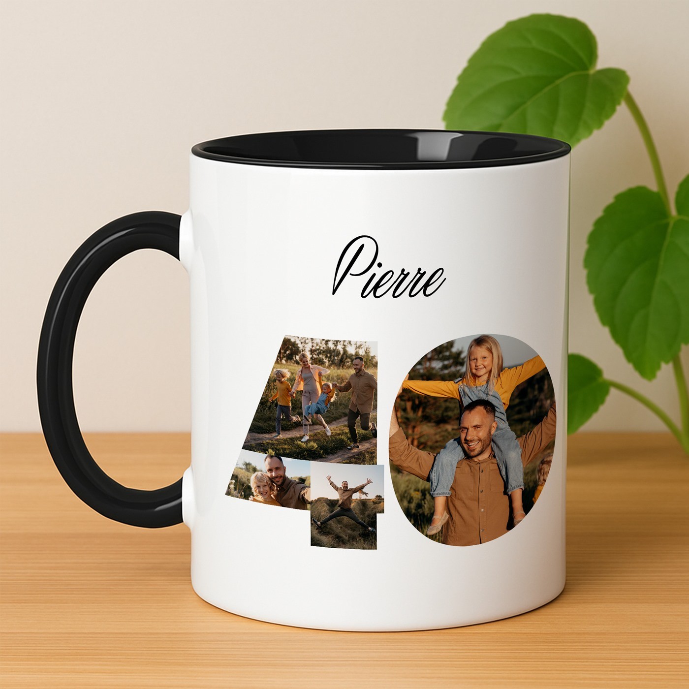 Mug de cerámica personalizado Murrano para el cumpleaños número 40 de mi marido