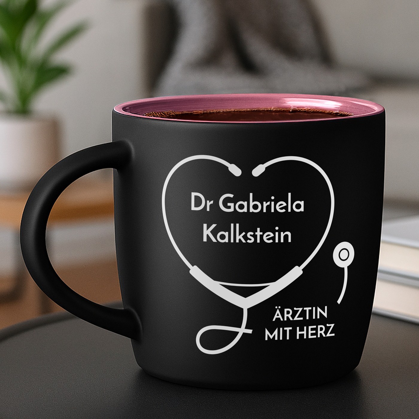 Mug de cerámica Murrano con grabado láser personalizado para un médico