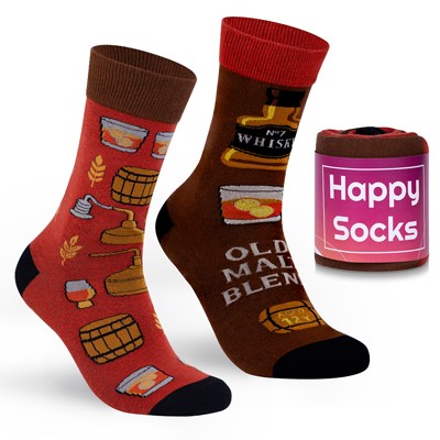 Calcetines Murrano con motivo de whisky, talla 38-42