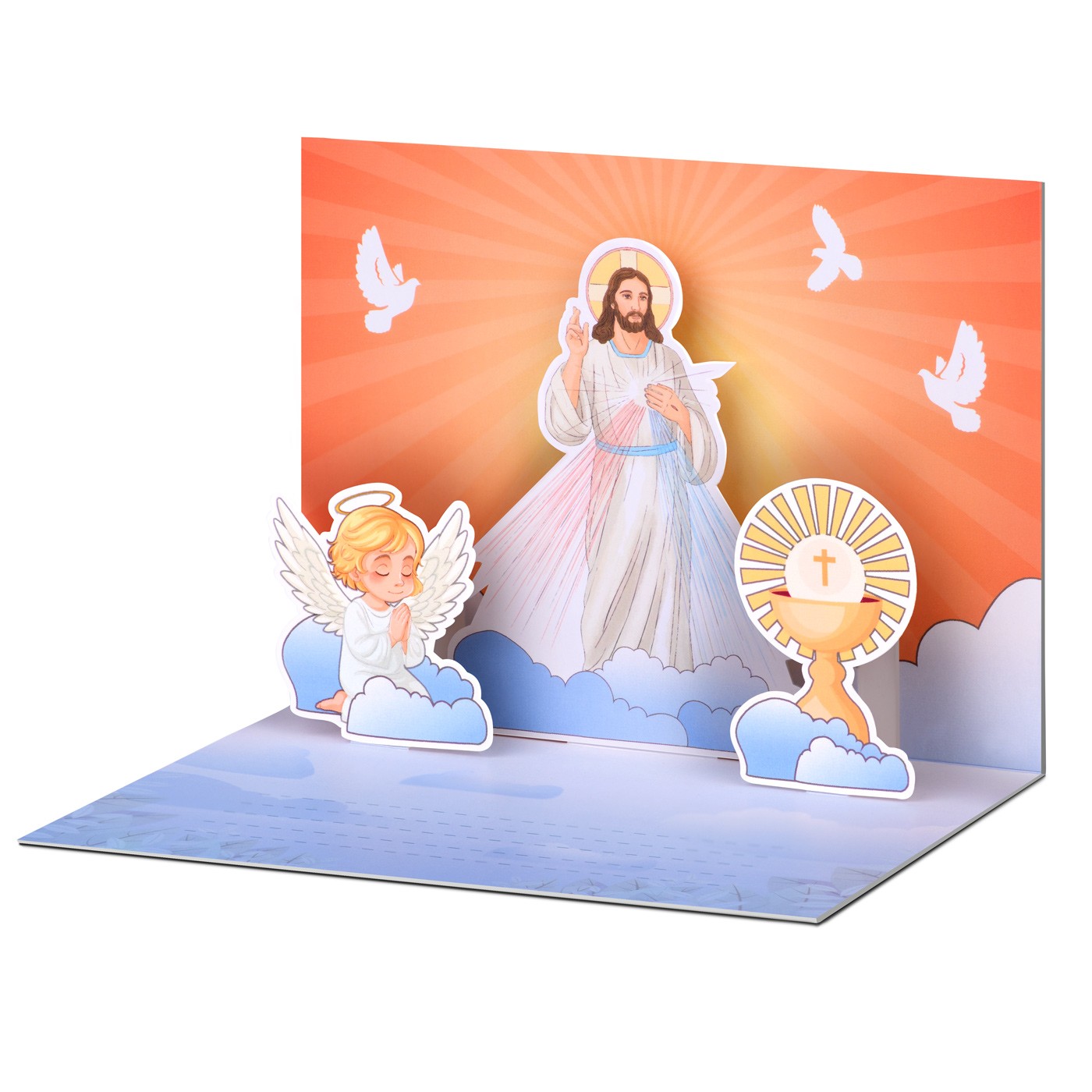 Murrano 3D Baptism and First Communion Card