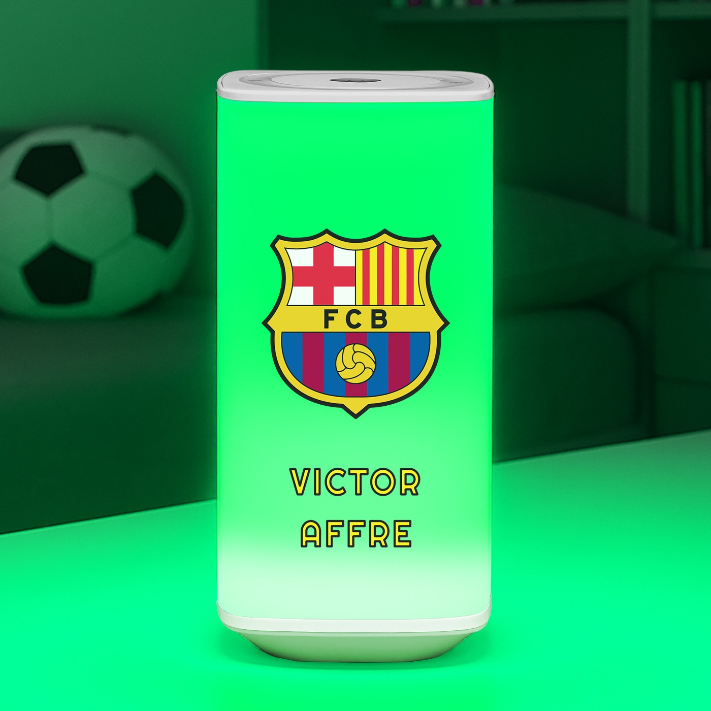Lámpara de noche LED FC Barcelona con impresión personalizada