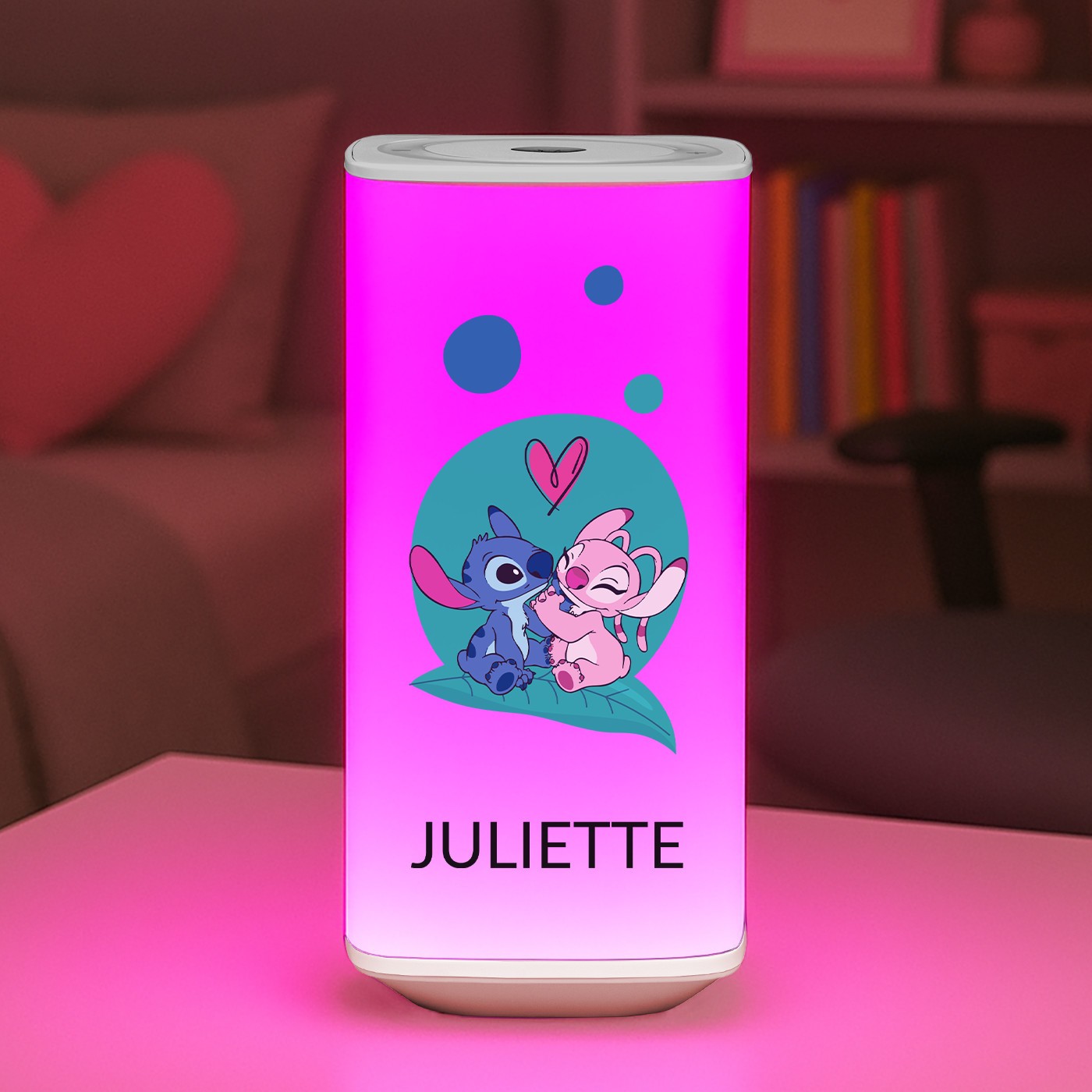 Murrano LED Night Light with Stitch and Angel Print for Kids