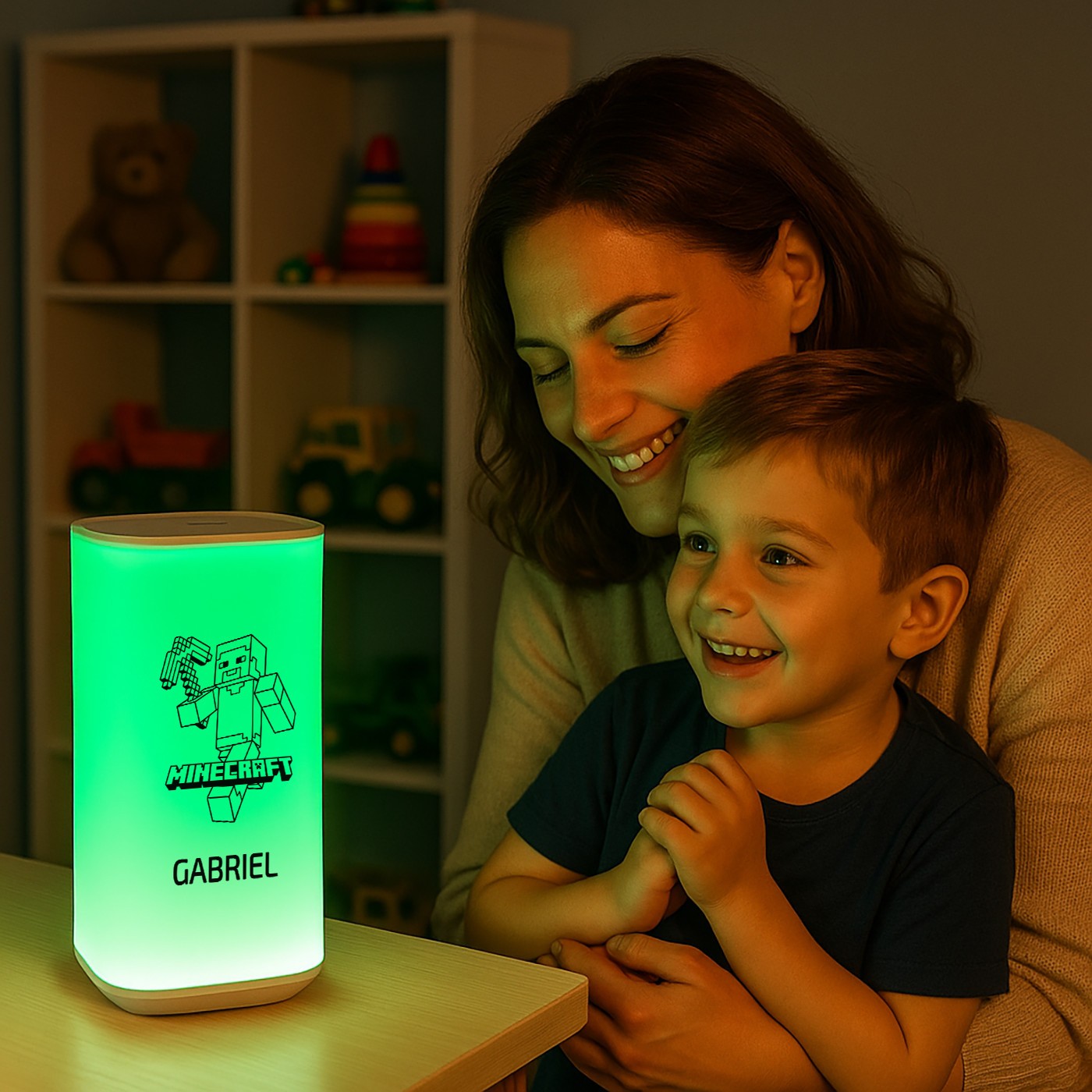 Minecraft Themed LED Night Light with Custom Print