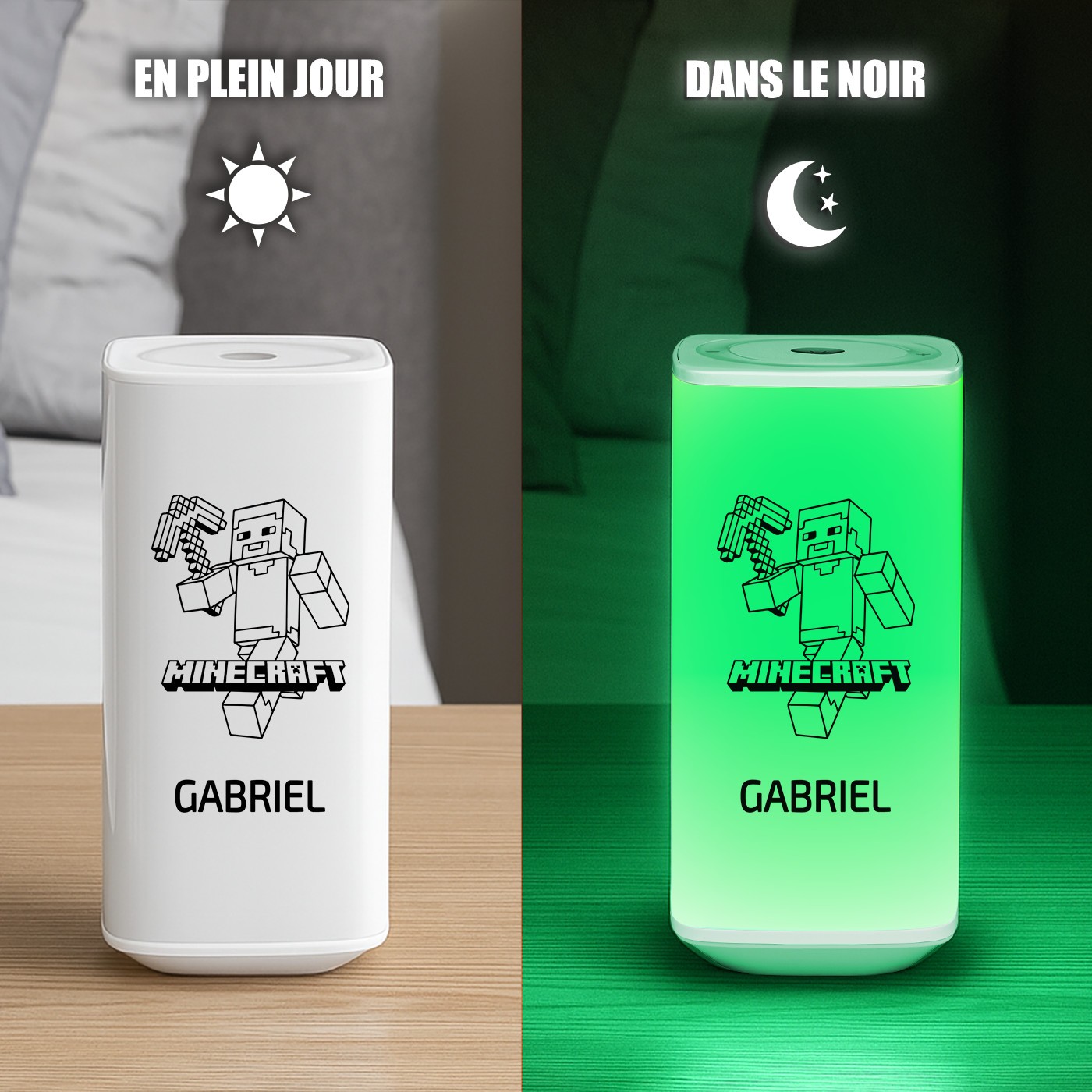 Minecraft Themed LED Night Light with Custom Print