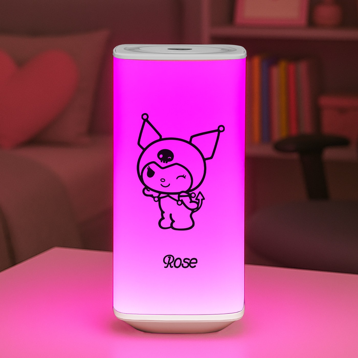 Lámpara de noche LED con impresión Kuromi para niñas pequeñas