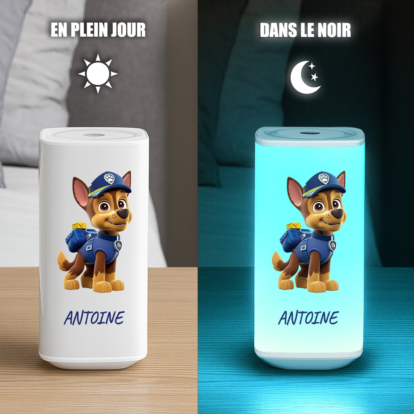 Lámpara de noche LED con impresión de Pat Patrouille para bebé por Murrano