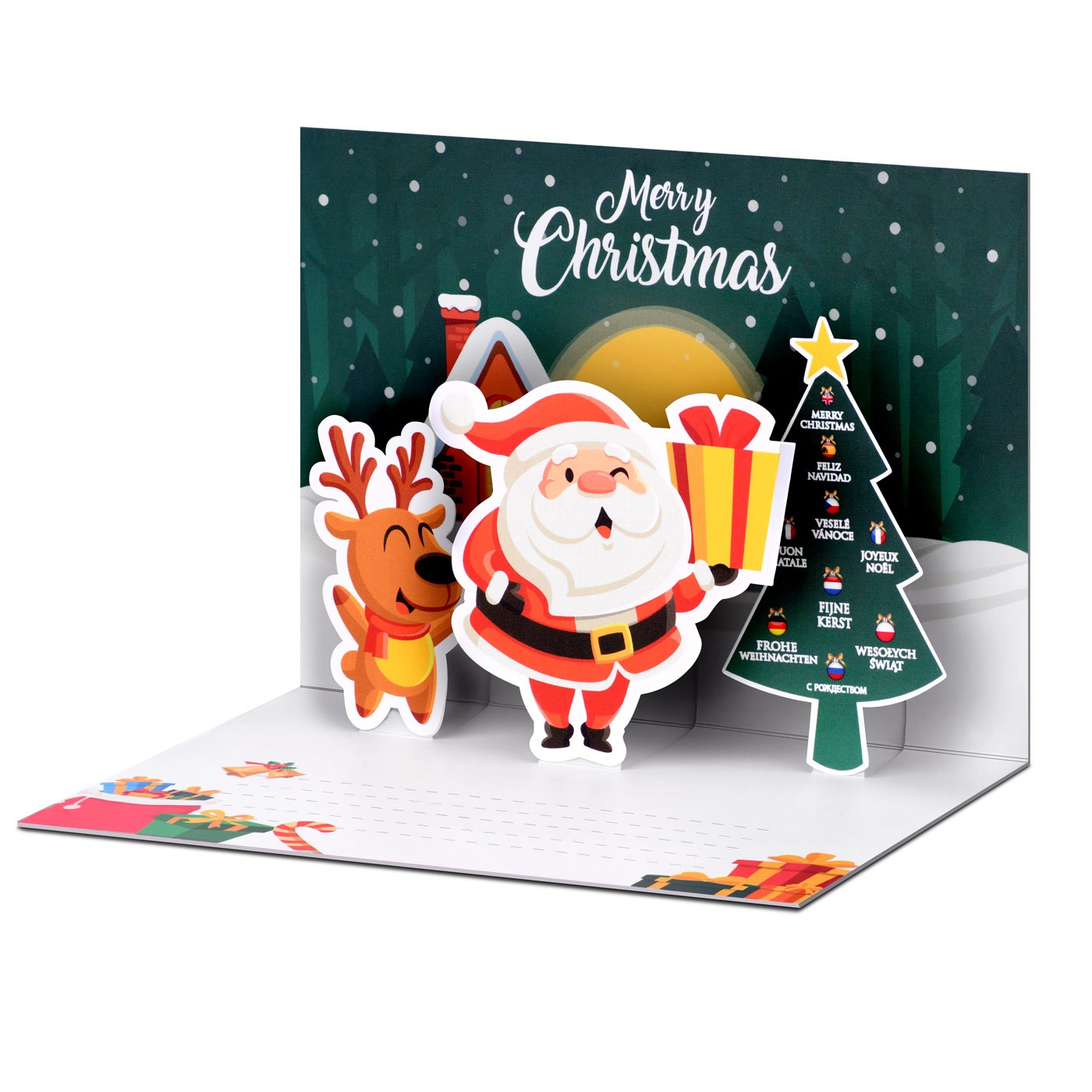 Tarjeta de Navidad Murrano 3D