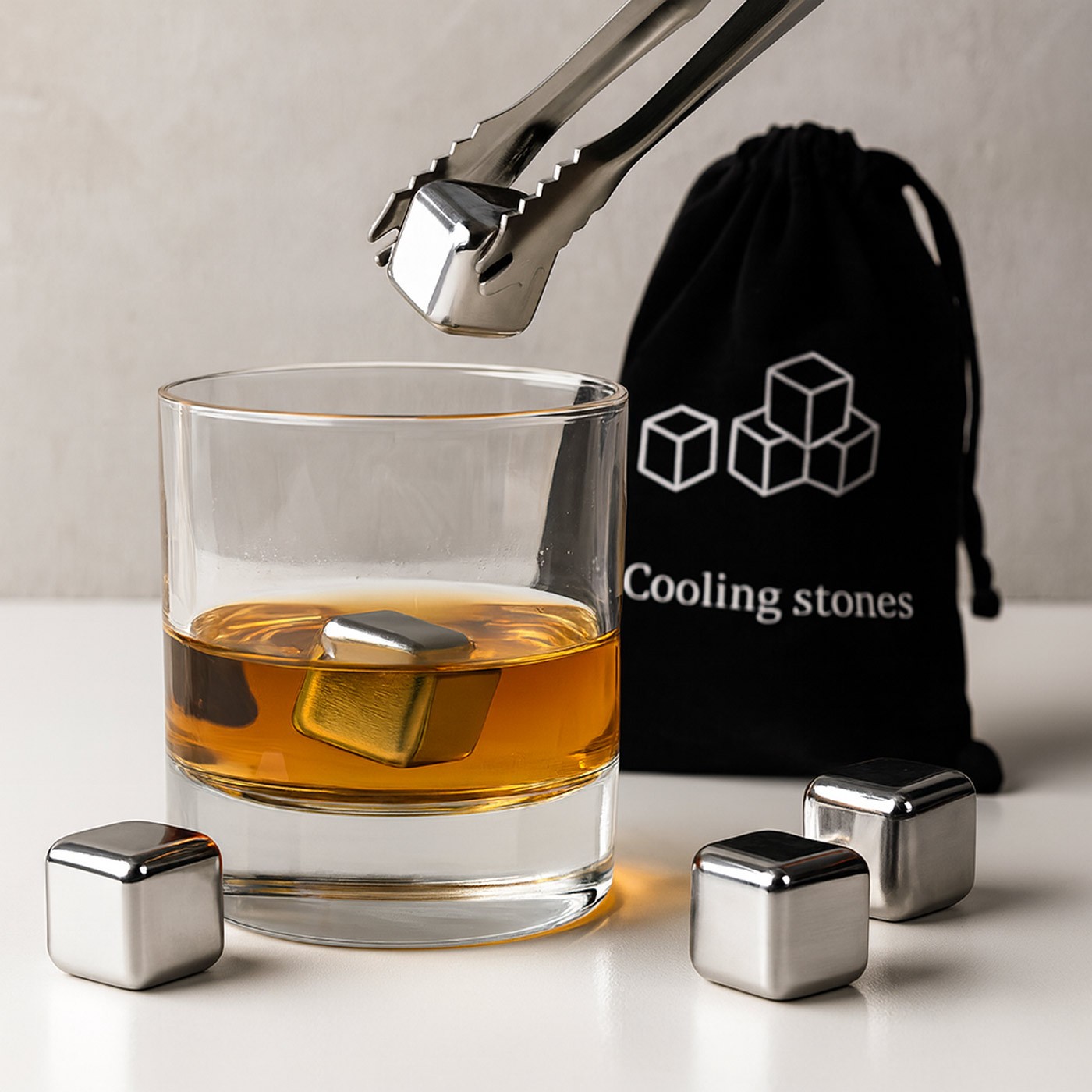Cubos de hielo reutilizables para whisky Murrano