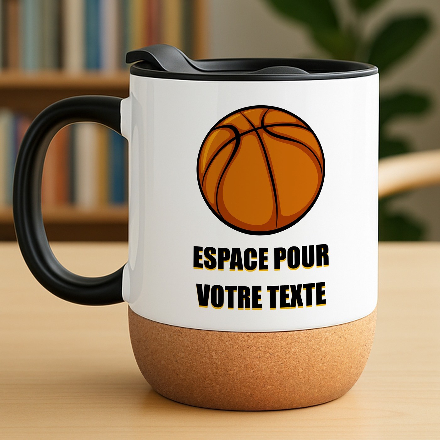 Taza de baloncesto con tapa de cerámica Murrano